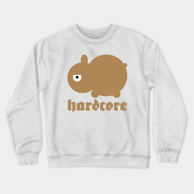 Funny Hardcore Bunny Crewneck Sweatshirt by Drop23